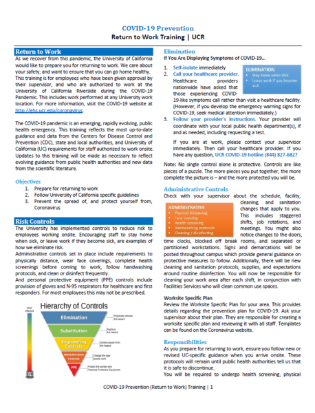 COVID-19 Prevention Handout