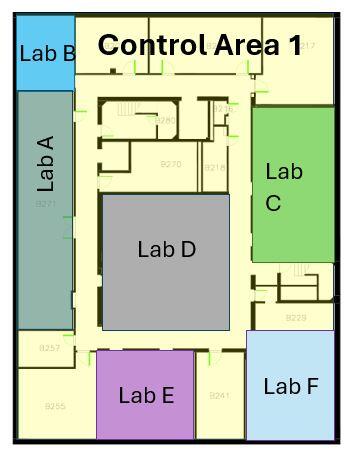 lab map with control areas outlined