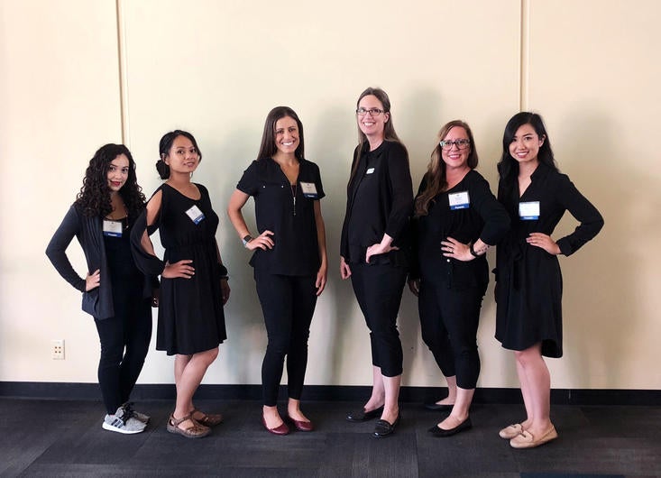 header_team five women standing together